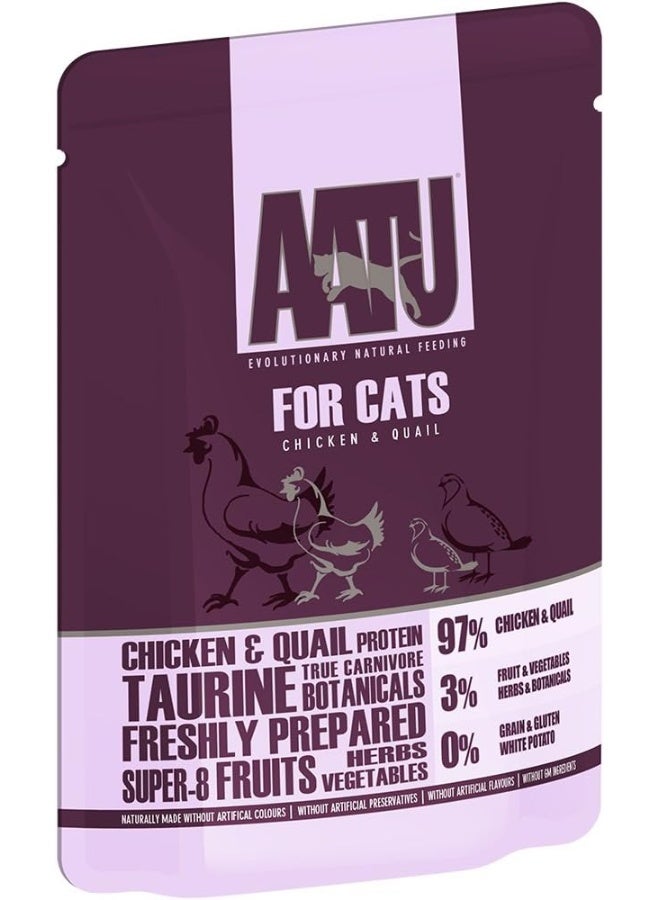 AATU Chicken & Quail Wet Cat Food 85g - Image 1