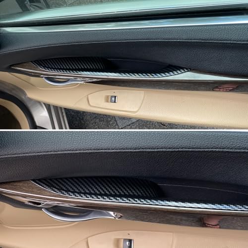 CHUANGHUI 4PCS Car Door Handle Cover Fit for BMW 7 Series F02 730Ld 740Li 750Li 760Li 2009-2015 Interior Door Pull Handles Protective Decorate Covers (Carbon Fiber Color) - Image 4