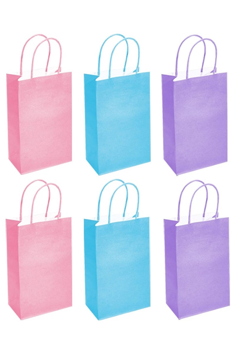 ThePartyPopper 6 Pcs Gift Bags with Handle, Kraft Paper Bags 36 X 21 cm, Goodie Bags for Sweets, Candy & Gift for Kids Birthday, Wedding Party Supplies, Party Favor Bags - Image 1