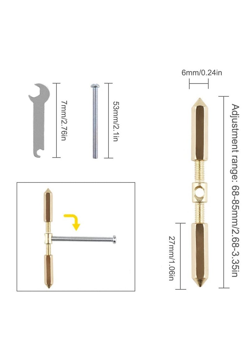 Cobest 10-Piece Screw Support Bar Kit for Box Repair, Model 86, Wall-Mounted Switch Socket Box Repair Tool, Electrical Accessory (Gold) - Image 4