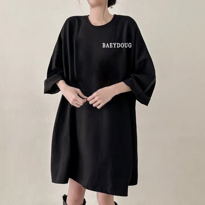 Factory Short-Sleeved T-Shirt Women'S 2024 High-End Loose Korean Style Mid-Length Explosions Pure Cotton Plus Size Niche - Image 3