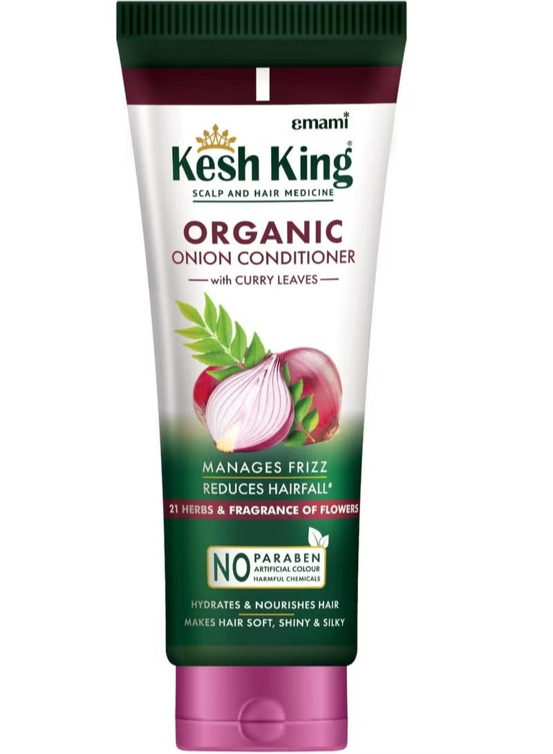 Kesh King Organic Onion Conditioner With Curry Leaves For Hydrated And Nourished Hair For All Hair Types 200 ML