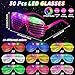 UZLU 100 Pcs LED Light Up Party Favors Bulk Glow in the Dark Glasses Rings 10 Color LED Glow Glasses Neon Sunglasses 6 Style Finger Lights Flashing Ring for Birthday Wedding Neon Party Decor - Image 4
