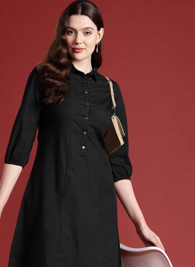 Baizee فستان A-Line قطن بكل تفاصيلك - Image 3