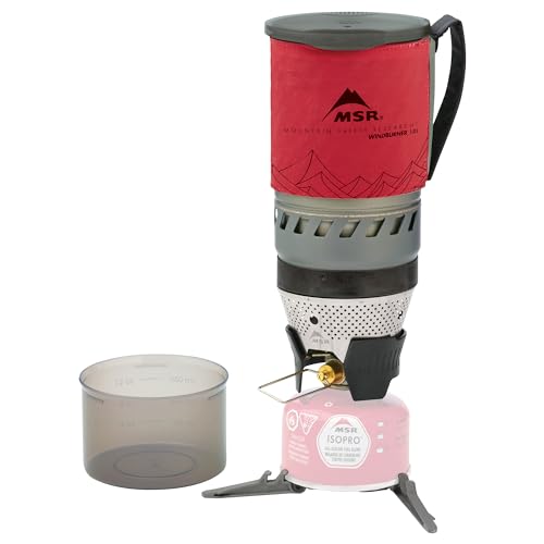 MSR WindBurner Personal Windproof Camping and Backpacking Stove System, Red - Image 1