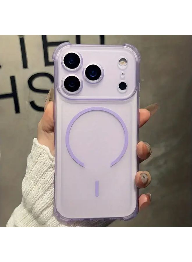 غلاف هاتف مغناطيسي غير لامع لـ iPhone 17 Pro - غطاء أسود من TPU الناعم مع شحن لاسلكي - Image 4