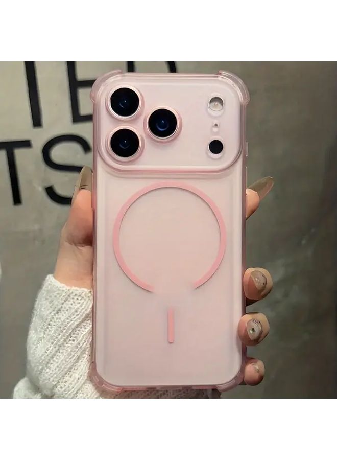 غلاف هاتف مغناطيسي غير لامع لـ iPhone 17 Pro - غطاء أسود من TPU الناعم مع شحن لاسلكي - Image 3