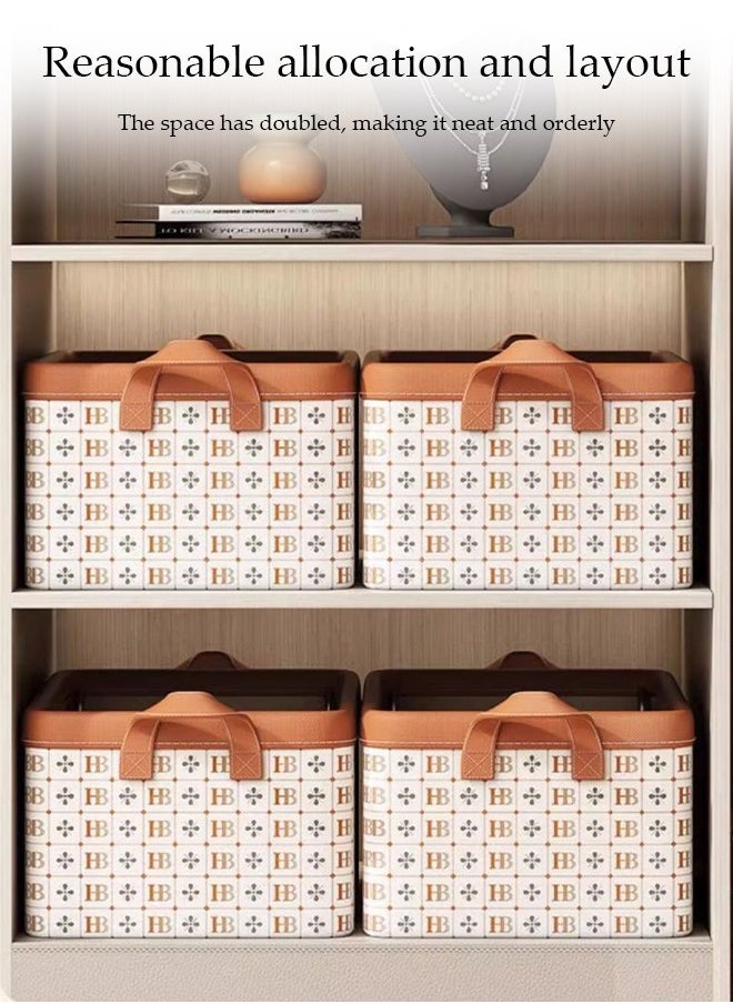 3 Pcs Wardrobe Clothes Organizer,Multifunctional Foldable Storage Box，With Handles, Wear Resistant And Easy To Clean，Moisture And Dust Prevention，Not Easily Deformed，For Storing Shirts, Sweaters, T Shirts, Jeans, 40*25*20cm