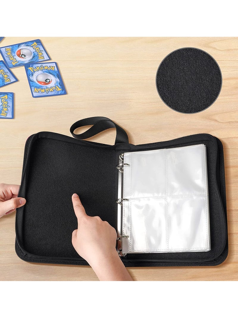 Generic Card Binder for Cards Case With 50 Sleeves, 4 Pockets Up to 400 Trading Card Binder Removable Card Storage for Sports Trading Cards - Image 3