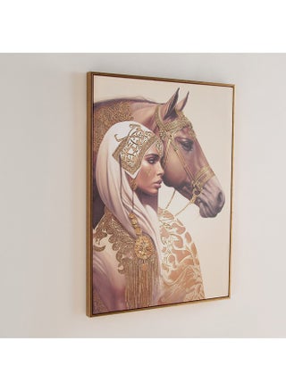 Iqra Samra Lady with Horse Framed Canvas Wall Art 70 x 2.8 x 50 cm - pzsku/Z5DCE32877FC35037EB6BZ/45/_/1736849667/e075bd3a-f23e-48de-81c4-3599c590f5fe