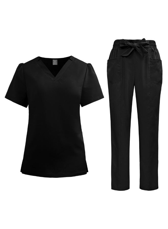 NIBEMINENT High-quality Surgical Uniforms Woman Nursing Set Top Pant Articles Medical Uniform Scrub Clinical Beauty Salon Spa Hospital Suit - Image 1