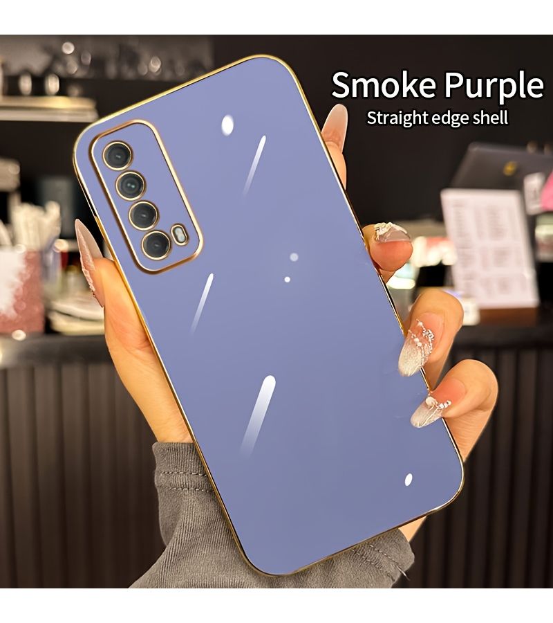 Phone Case For Huawei Y9s Straight Edge Fashionable Shockproof Scratch Resistant Anti Slip Full Coverage Silicone Cover Pink - Image 5