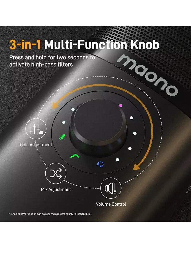 Maono - PM450 USB Condenser Microphone-Studio Mic with Shock Mount, Boom Arm, Software, Mute, Gain Knob, Volume Control for Streaming, Recording, Singing, Podcasting, Content Creation, Audiobooks - Image 1