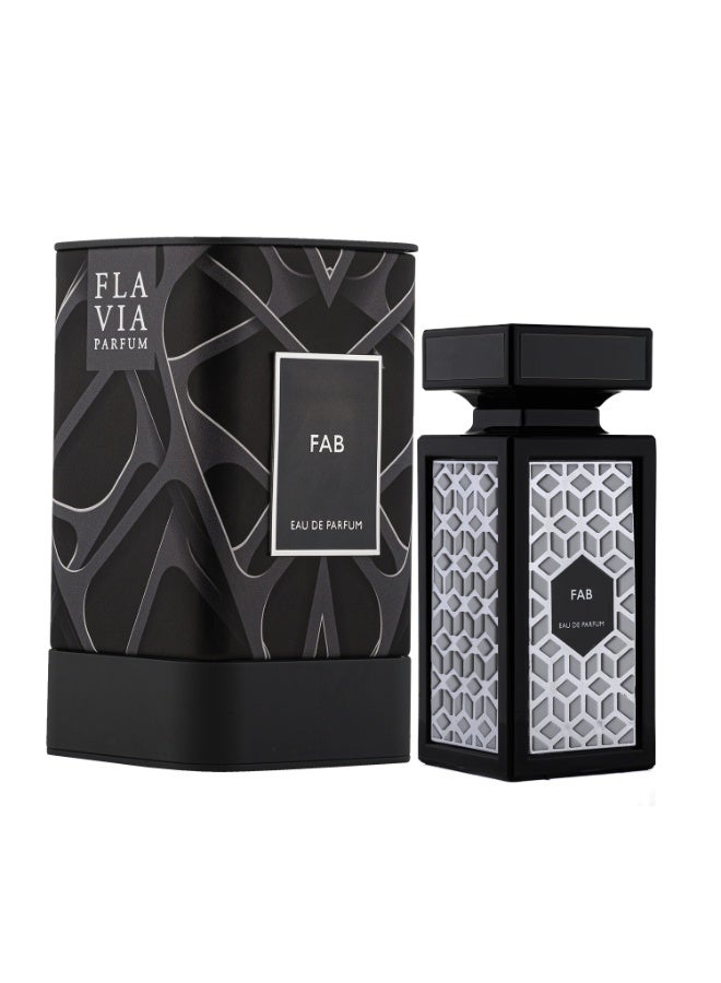 FLAVIA عطر فلافيا فاب الأسود الفاخر للرجال والنساء 90 مل | عطور للرجال والنساء | عطور فاخرة تدوم طويلاً له ولها | رائحة جلدية مع لافندر، لوز مر و جلد مدخن - Image 4
