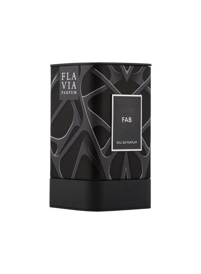 FLAVIA عطر فلافيا فاب الأسود الفاخر للرجال والنساء 90 مل | عطور للرجال والنساء | عطور فاخرة تدوم طويلاً له ولها | رائحة جلدية مع لافندر، لوز مر و جلد مدخن - Image 3