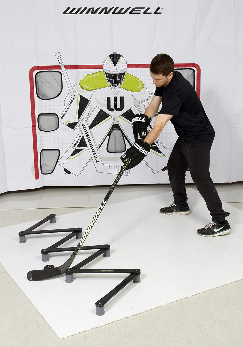 Winnwell Hockey Premium Stickhandling Aid - Stick Handling Trainer Suitable For On & Off Ice, Improve Puck Control & Coordination Passing Aide | Training Equipment Made For Kids & Adult Hockey Players - Image 5