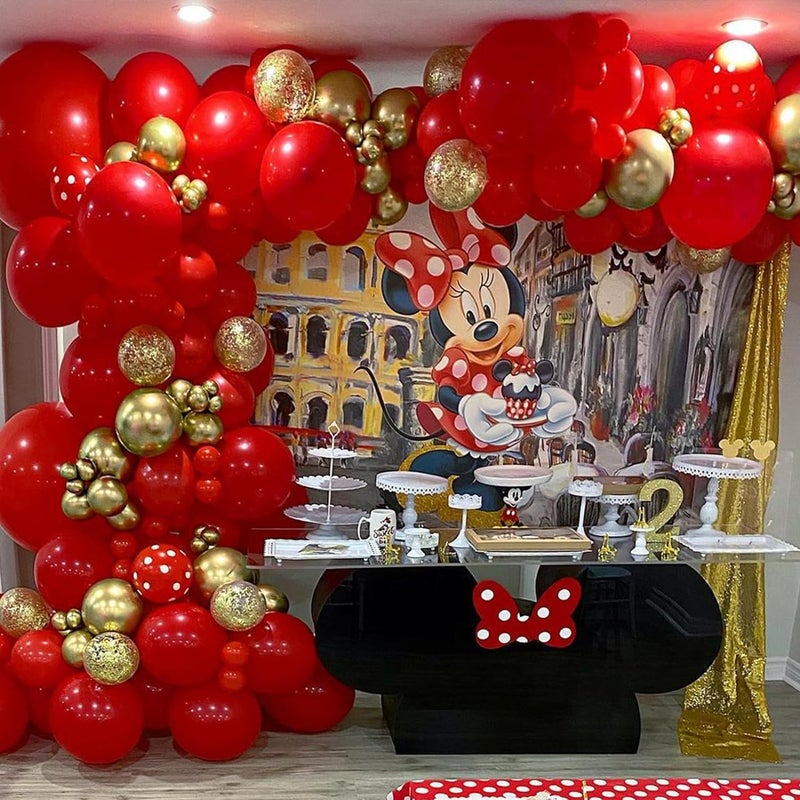 ADOINBY Red and Gold Balloon Arch Kit, ADOINBY 140Pcs Gold Balloon Red Balloon Confetti Balloon 18 12 10 5 Inch Different Size Balloons for Valentine's Day Wedding Birthday Engagements Anniversary Decoration - Image 5