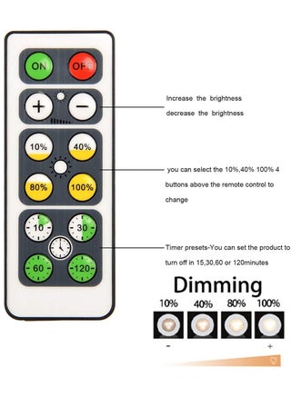 6 Piece LED Night Light Cordless Battery Powered Sensor Cabinet Light with Remote Control For Hallways Stairs and Bedrooms - view 5