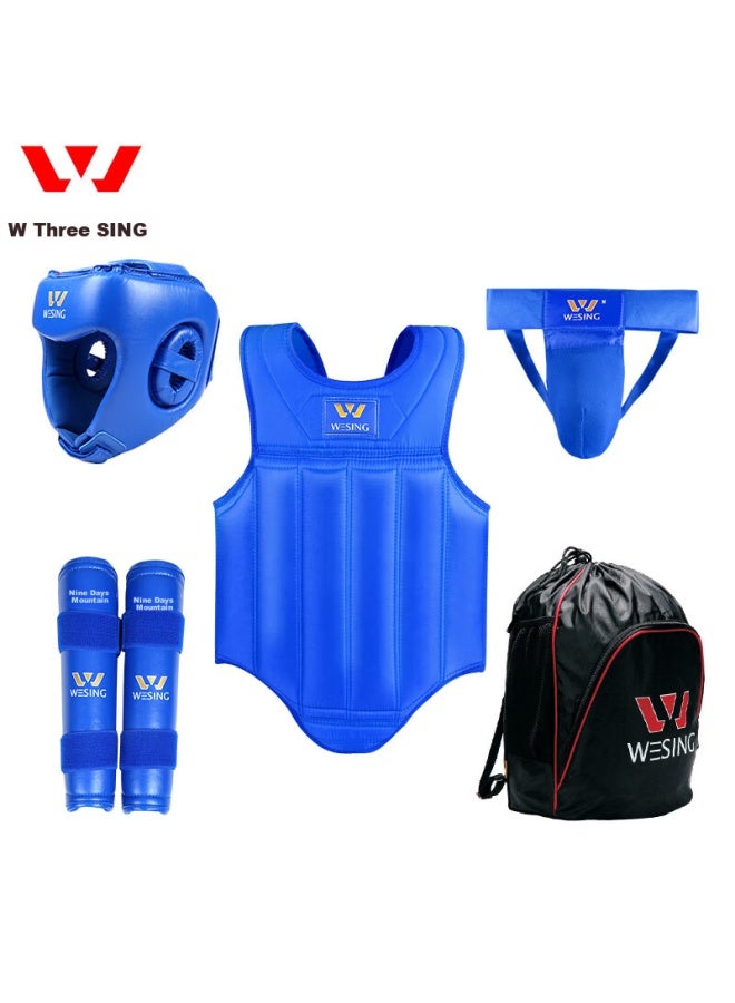 Nine Day Mountain Jiurishan Sanda Protective Gear Set, Adult And Children Boxing Training Fitness Equipment Gloves , Black, M - Image 2