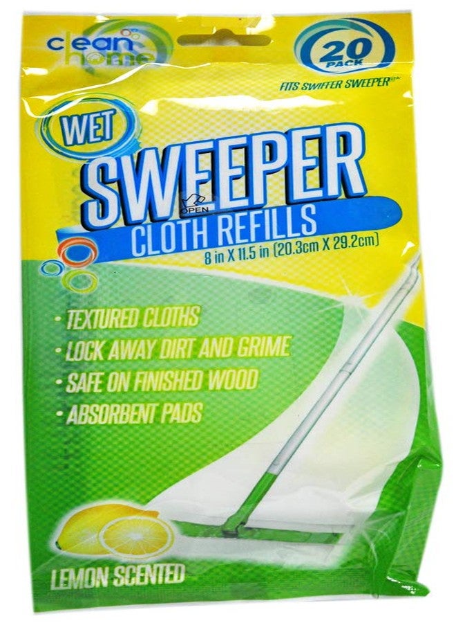 Clean Home مناديل مبللة للأرضيات برائحة الليمون من كلين هوم - Image 1