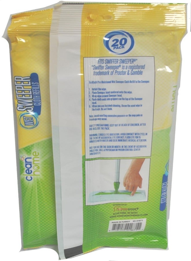 Clean Home مناديل مبللة للأرضيات برائحة الليمون من كلين هوم - Image 2