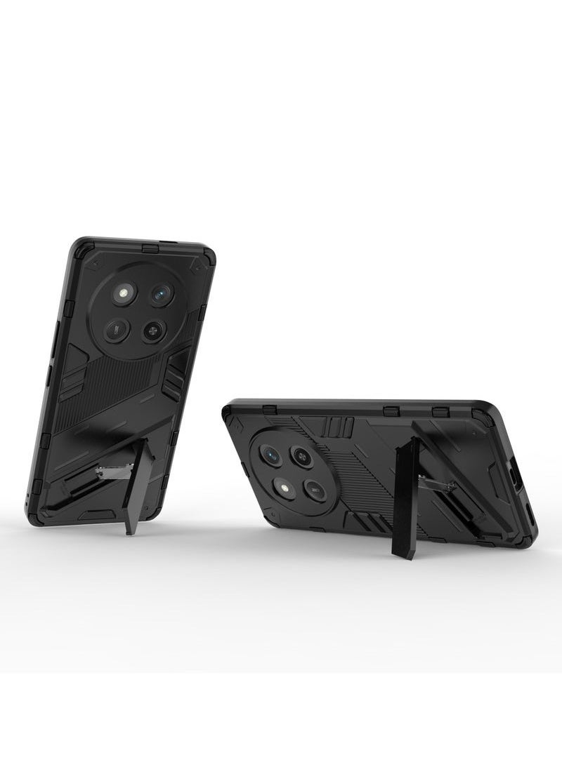 Generic Case Cover for Honor X9c 5G TPU+PC 2-in-1 Heavy-duty Mix Armored Shockproof Black  - Image 2