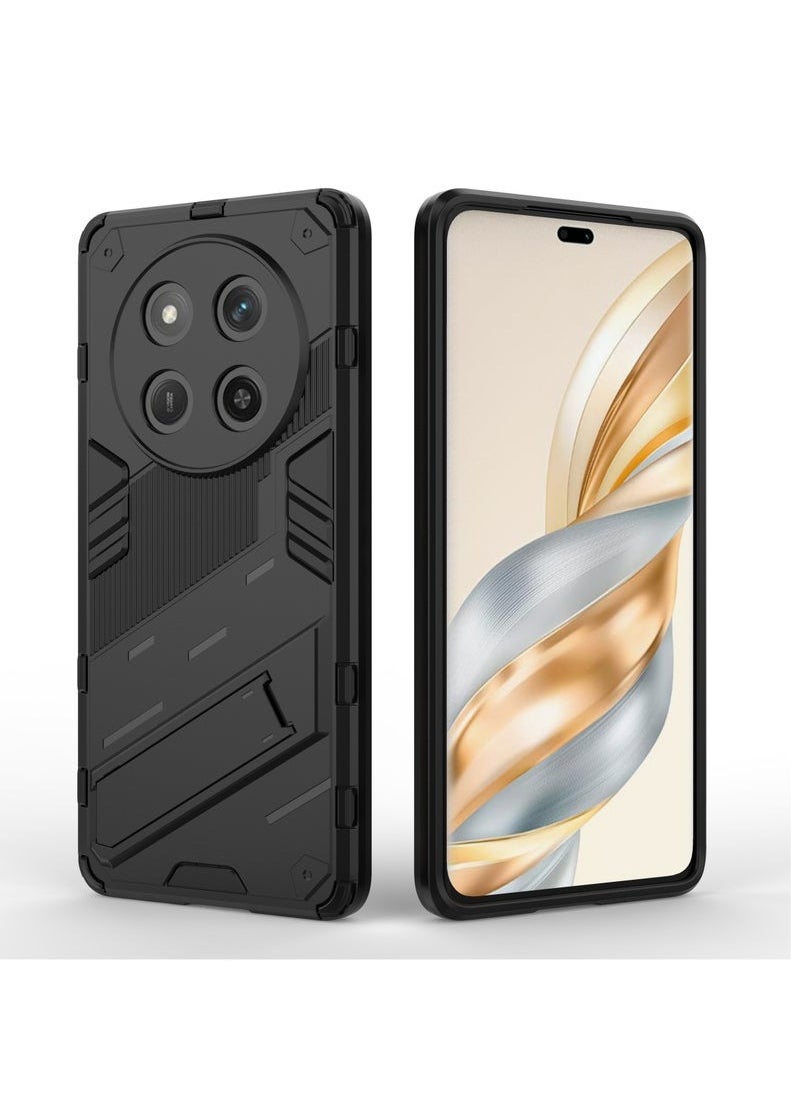 Generic Case Cover for Honor X9c 5G TPU+PC 2-in-1 Heavy-duty Mix Armored Shockproof Black  - Image 3