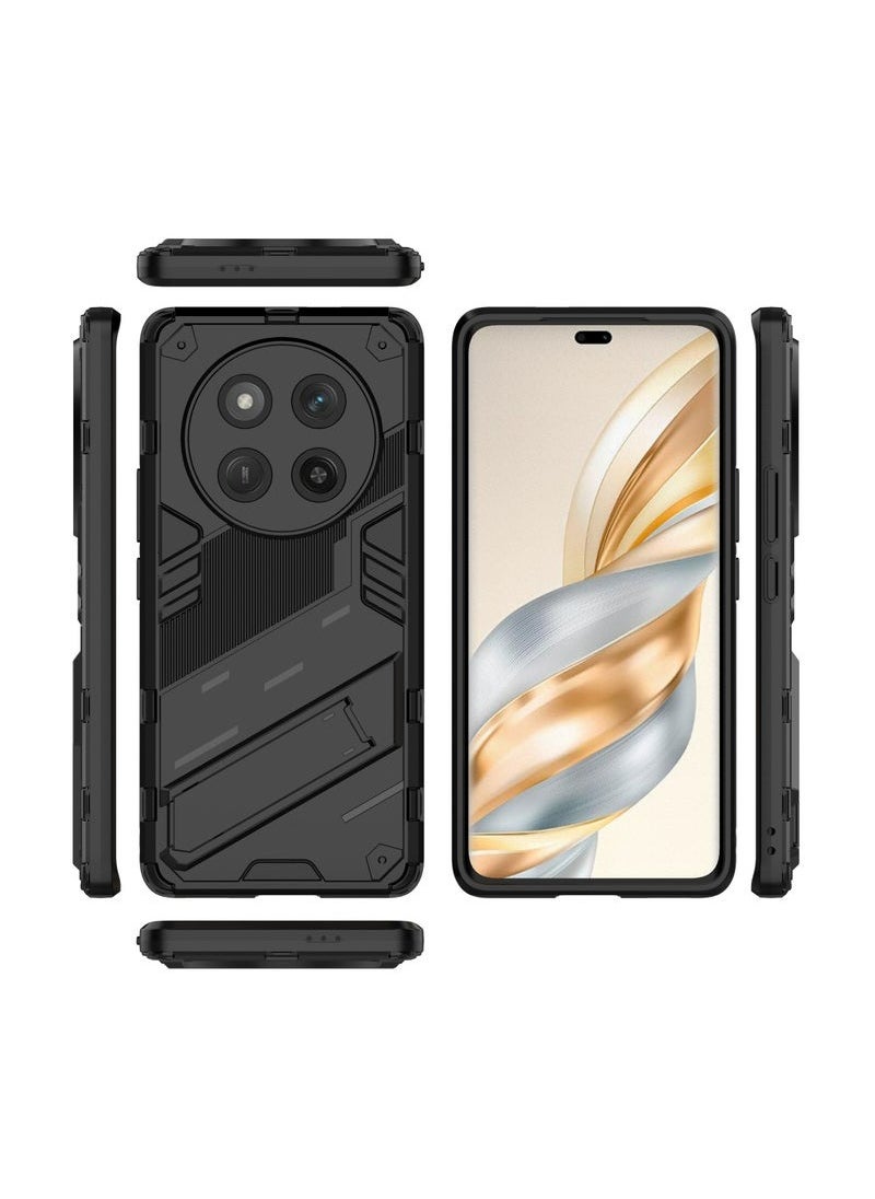 Generic Case Cover for Honor X9c 5G TPU+PC 2-in-1 Heavy-duty Mix Armored Shockproof Black  - Image 5