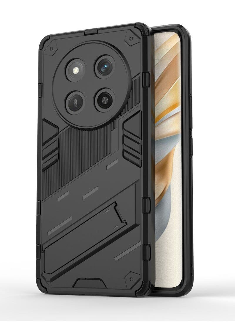 Generic Case Cover for Honor X9c 5G TPU+PC 2-in-1 Heavy-duty Mix Armored Shockproof Black  - Image 4