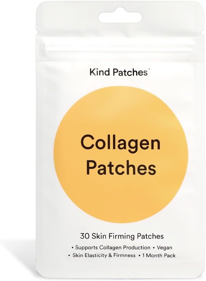 Kind Patches Collagen Patches - Skin Firming with Vitamin C, Amino Acids - Nature's Hyaluronic Acid for Hydration, Healthier Hair and Nails - 30 Count - Image 1