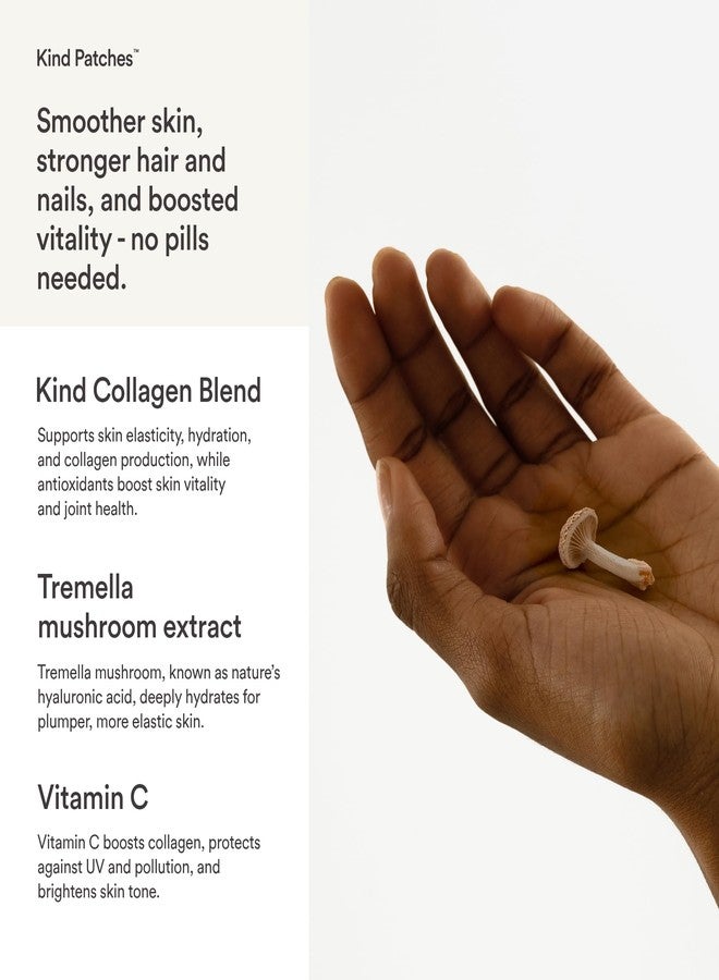 Kind Patches Collagen Patches - Skin Firming with Vitamin C, Amino Acids - Nature's Hyaluronic Acid for Hydration, Healthier Hair and Nails - 30 Count - Image 3