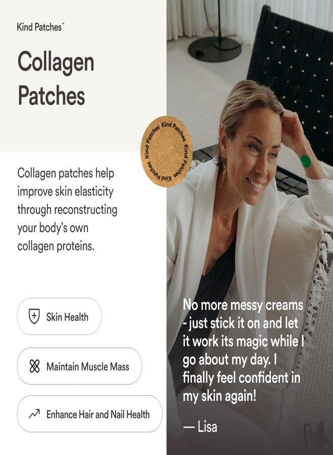 Kind Patches Collagen Patches - Skin Firming with Vitamin C, Amino Acids - Nature's Hyaluronic Acid for Hydration, Healthier Hair and Nails - 30 Count - Image 4