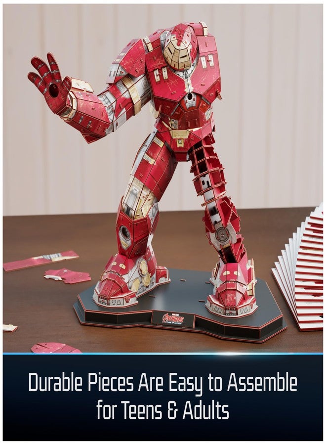 4D Build, Marvel Hulkbuster 3D Model Kit with LED Lights, Innovation Series, Marvel Collectibles & Desk Décor, Adult Puzzle, Building Toys, 3D Puzzles for Adults & Teens, 348 Pieces, for Ages 12 & Up - Image 4