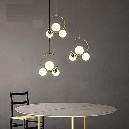 kinis Golden Cutting Gola Three Globe Decorative Hanging Lamp/Pendant Lamp/Ceiling Light to Décor Home/Living Room/Bedroom/Office/Dining/Cafe/Restaurants (with Bulb) - Image 3