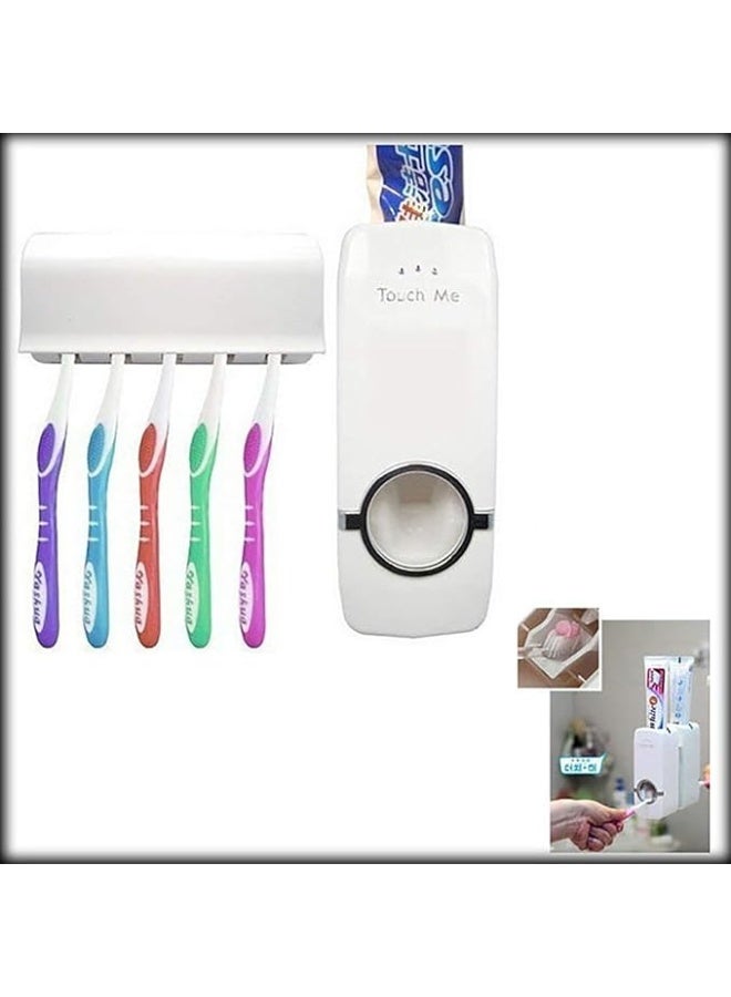 Toothpaste dispenser and toothbrush holder – practical organization and perfect hygiene for the whole family. - Image 2