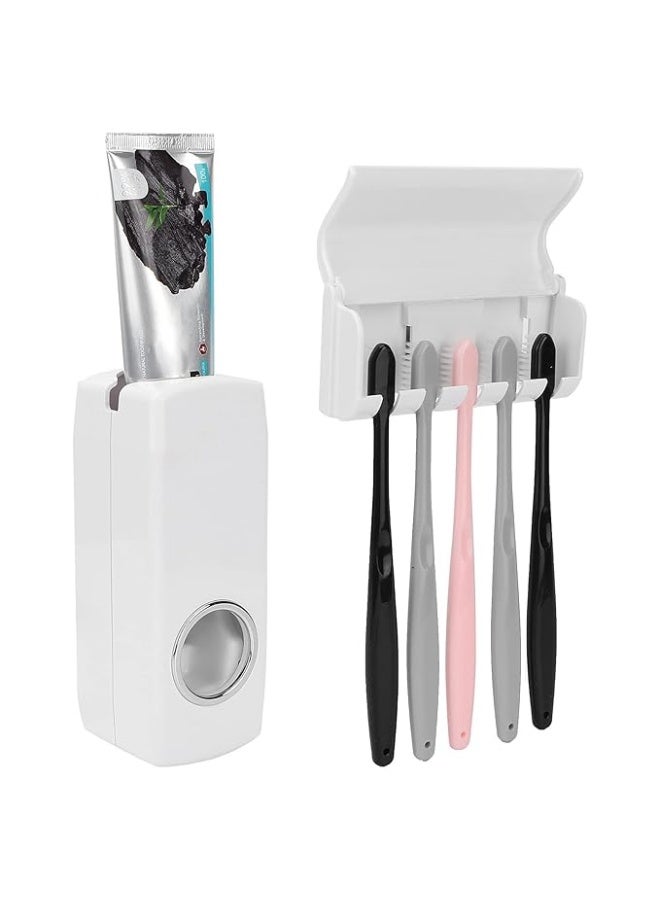 Toothpaste dispenser and toothbrush holder – practical organization and perfect hygiene for the whole family. - Image 3