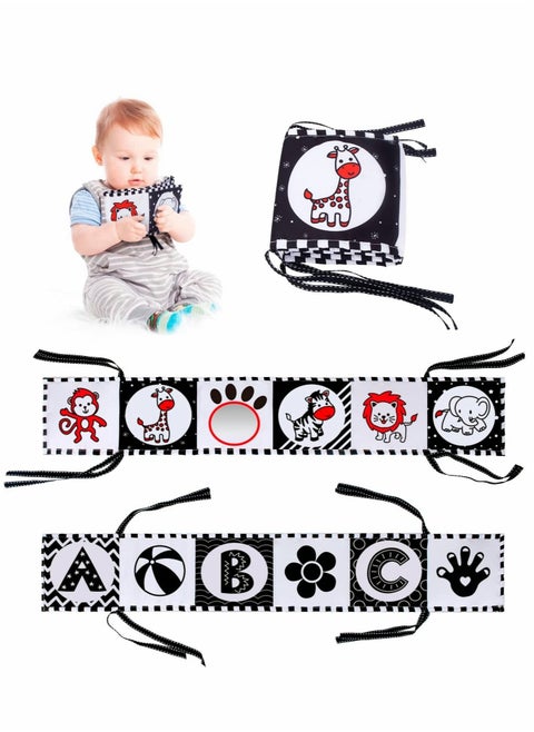 Baby Toys 0-6 Months, Black and White High Contrast Sensory, Three-Dimensional Can Be Bitten Tear Not Rotten Paper 0-3 Years Old Newborn