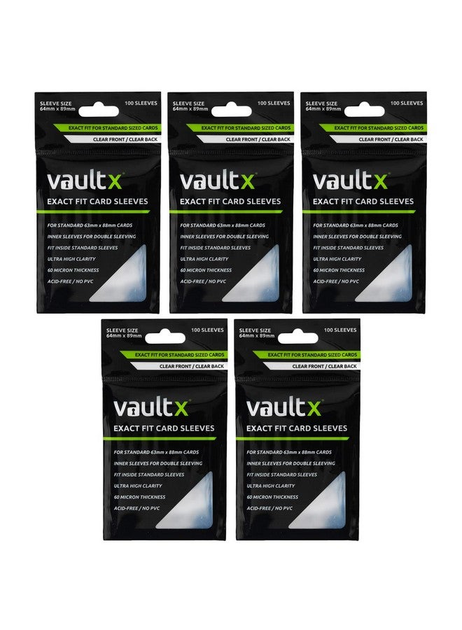 Vault X Exact Fit Trading Card Sleeves - High Clarity Perfect Fit Inner Sleeves To Protect And Preserve Board Game, Collectible And Trading Card Games (500 Pack) - Image 1