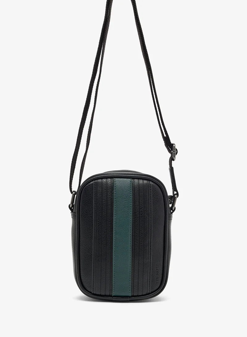 Striped PU Flight Bag