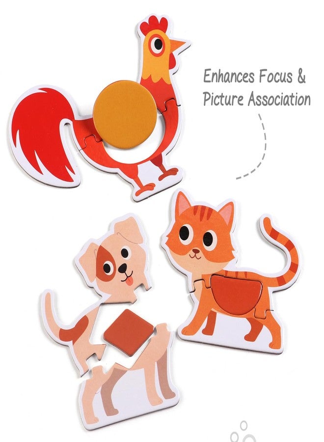 FIRSTCRY INTELLISKILLS Intelliskills Premium 36 Pcs Shapes & Animals Puzzles for Early Learning and Productive Playtime|Educational Jigsaw Puzzle|Fun with Learning Toy Game|Game for Kids 4 Yrs & Up - Image 4