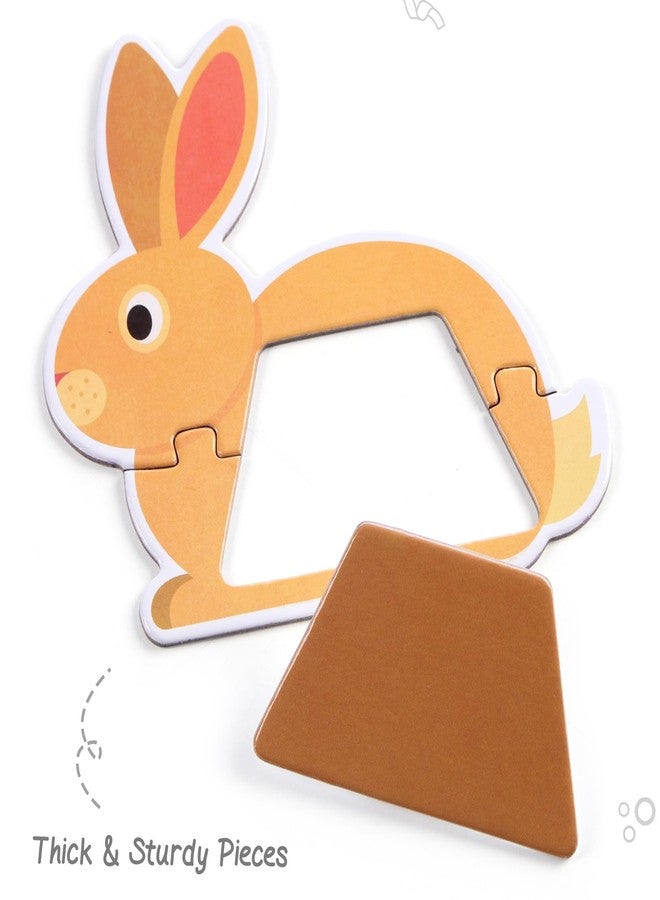 FIRSTCRY INTELLISKILLS Intelliskills Premium 36 Pcs Shapes & Animals Puzzles for Early Learning and Productive Playtime|Educational Jigsaw Puzzle|Fun with Learning Toy Game|Game for Kids 4 Yrs & Up - Image 3