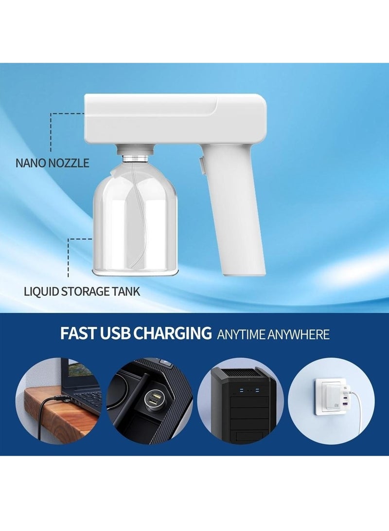 Excefore Sprayer Fogger Machine Portable Handheld Electrostatic ULV Sprayer Adjustable Spray Volume Fog Tool  Wireless Nano Sprayer Rechargeable Sprayer with Blue Light for Touchless Sanitization - Image 4