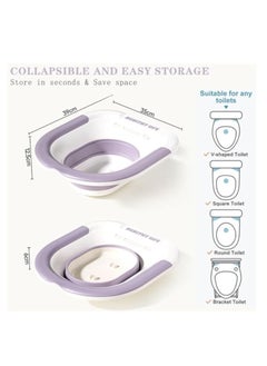 Hihonor Sitz Bath Sitz Baths for Toilet Foldable Sitz Basin with Flusher Steam Seat Bidet Large Capacity Bidet Bowl for Hemorrhoids Pregnant Women and Elderly Fits All Toilet Seat Toilets  - Image 2