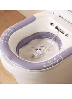 Hihonor Sitz Bath Sitz Baths for Toilet Foldable Sitz Basin with Flusher Steam Seat Bidet Large Capacity Bidet Bowl for Hemorrhoids Pregnant Women and Elderly Fits All Toilet Seat Toilets  - Image 3