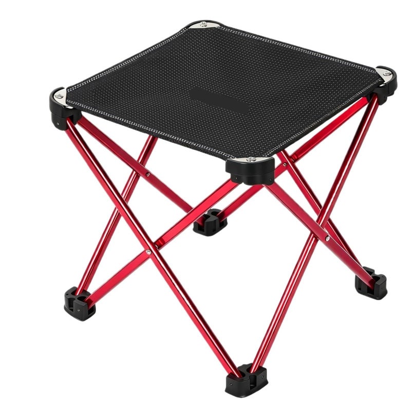 Red L Ultralight Portable Foot Stool Folding Seat for Camping Outdoor - Image 2