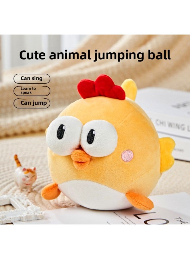 Puffer Dog Toy Puffer Chicken Pet Dog Electric Rechargeable Bite Plush Toy-Color:Pufferball Jumping Ball - Image 2