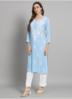 الايا كورتا رايون شيكانكاري مطرزة يدويًا للنساء-AL3451  - Image 3