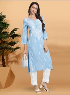 الايا كورتا رايون شيكانكاري مطرزة يدويًا للنساء-AL3451  - Image 5
