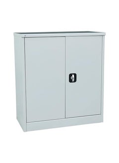 RIGID Steel Curved Low Height Office Cupboard Grey 102x91.5x47.5cm  - Image 5