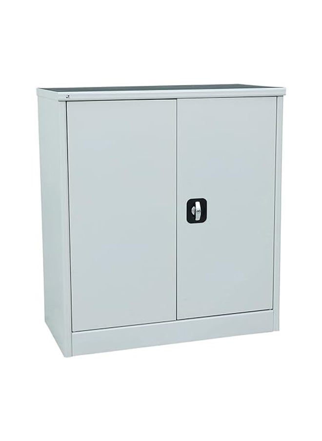 RIGID Steel Curved Low Height Office Cupboard Grey 102x91.5x47.5cm  - Image 5
